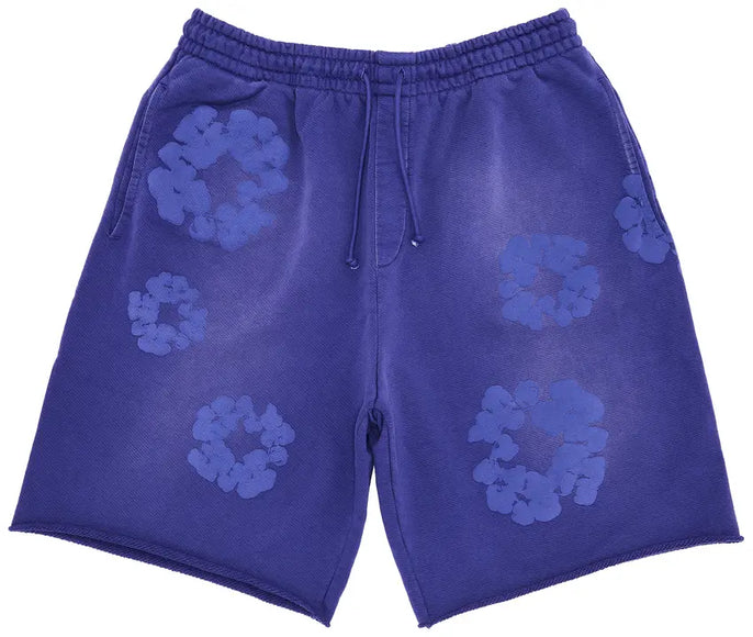 Denim Tears Mono Cotton Wreath Sweat Shorts 'Washed Blue'
