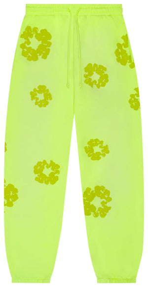 Denim Tears Mono Cotton Wreath Sweatpants 'Neon Green'