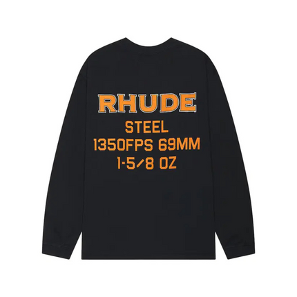 Rhude Steel Long-Sleeve Tee 'Vintage Black'
