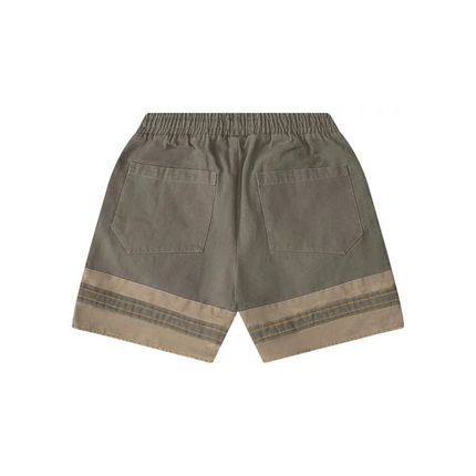 Rhude Embroidered Canvas Logo Shorts 'Olive/Tan'