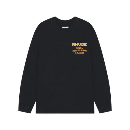 Rhude Steel Long-Sleeve Tee 'Vintage Black'