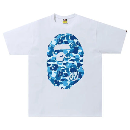 BAPE ABC Camo Big Ape Head Tee 'White/Blue'