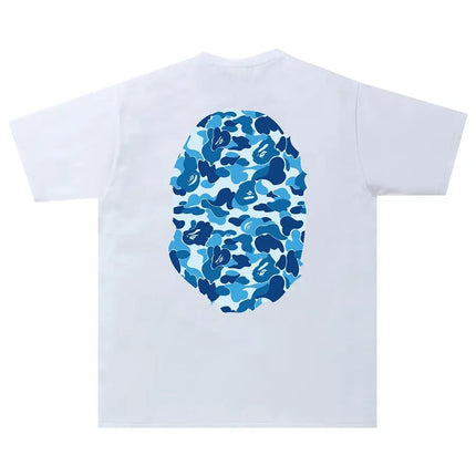 BAPE ABC Camo Big Ape Head Tee 'White/Blue'