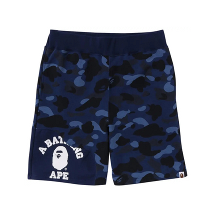 BAPE Color Camo Cutting Sweat Shorts 'Navy'