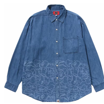 BAPE 30th Anniversary Denim Shirt Light Indigo