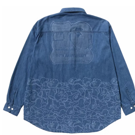 BAPE 30th Anniversary Denim Shirt Light Indigo