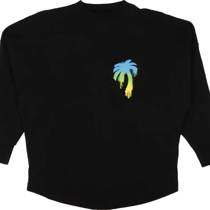 Palm Angels Sprayed Palm Logo Over Tee 'Black/Green'