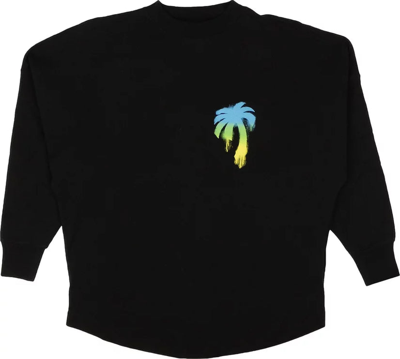 Palm Angels Sprayed Palm Logo Over Tee 'Black/Green'