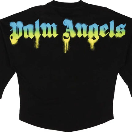 Palm Angels Sprayed Palm Logo Over Tee 'Black/Green'