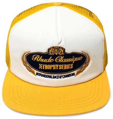 Rhude Trophy Series Foam Hat Mustard/Creme
