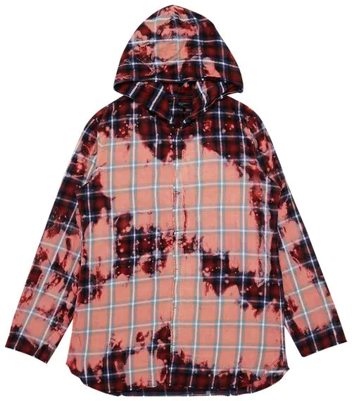 Vlone x CLOT Bleached Hooded Flannel