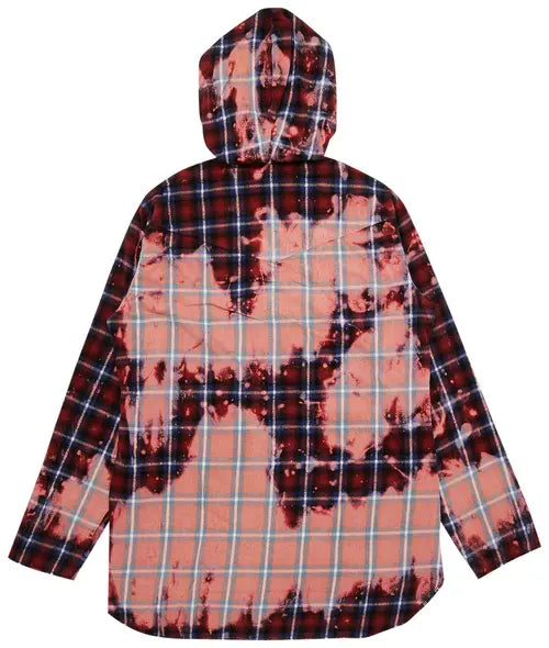 Vlone x CLOT Bleached Hooded Flannel