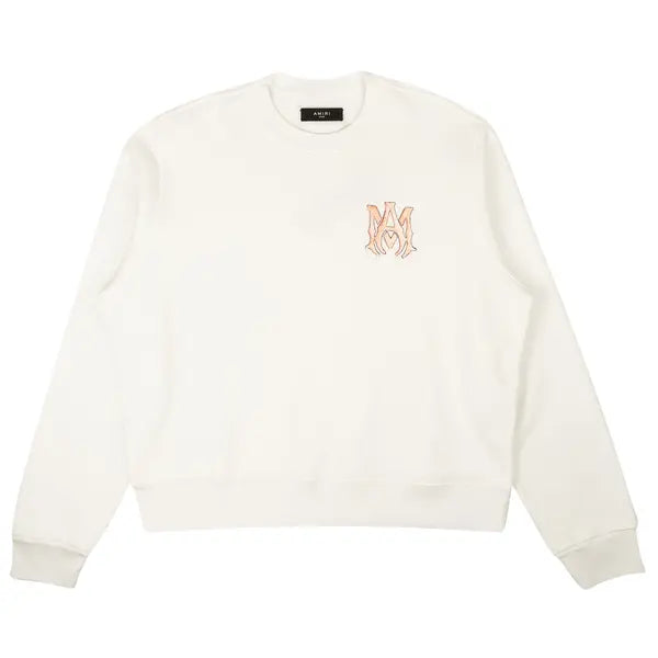 Amiri Watercolor MA Logo Crewneck Sweatshirt 'White'