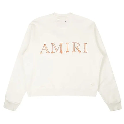 Amiri Watercolor MA Logo Crewneck Sweatshirt 'White'