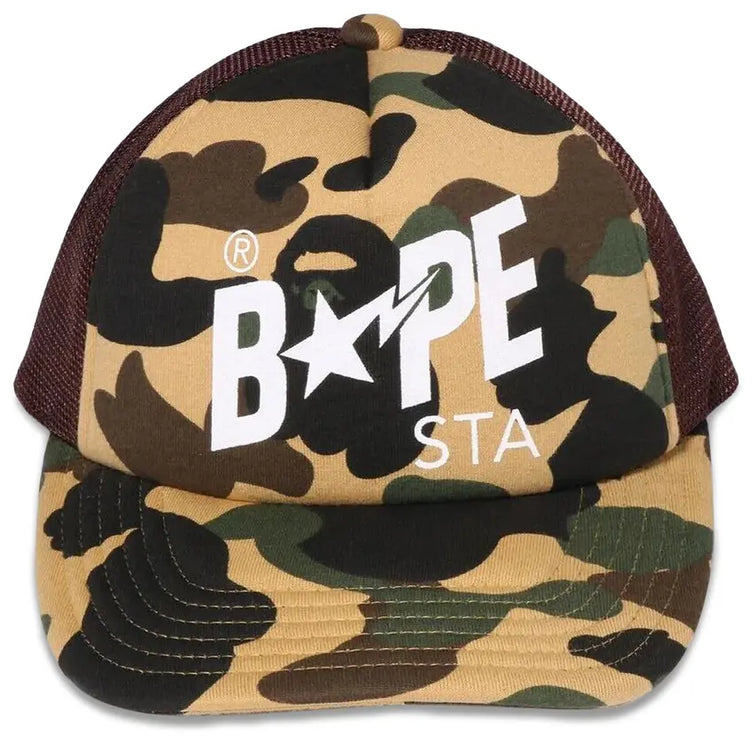 BAPE 1st Camo Sta Mesh Cap 'Yellow'
