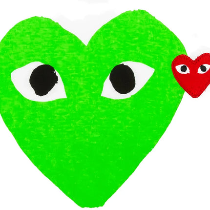 Comme des Garçons PLAY Heart Logo T-Shirt 'White/Green'