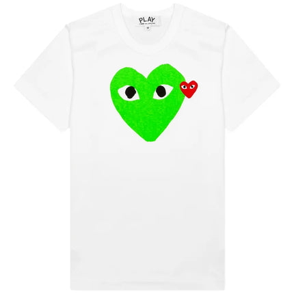 Comme des Garçons PLAY Heart Logo T-Shirt 'White/Green'