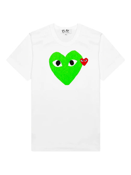 Comme des Garçons PLAY Heart Logo T-Shirt 'White/Green'