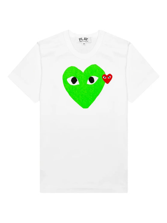 Comme des Garçons PLAY Heart Logo T-Shirt 'White/Green'