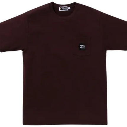 BAPE A Bathing Ape Label Pocket Tee 'Burgundy'