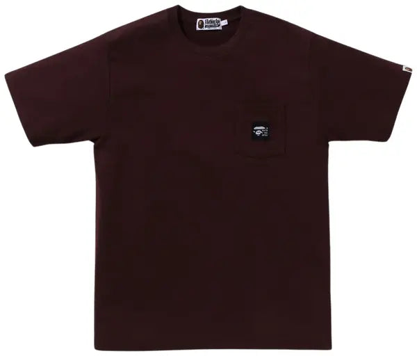 BAPE A Bathing Ape Label Pocket Tee 'Burgundy'