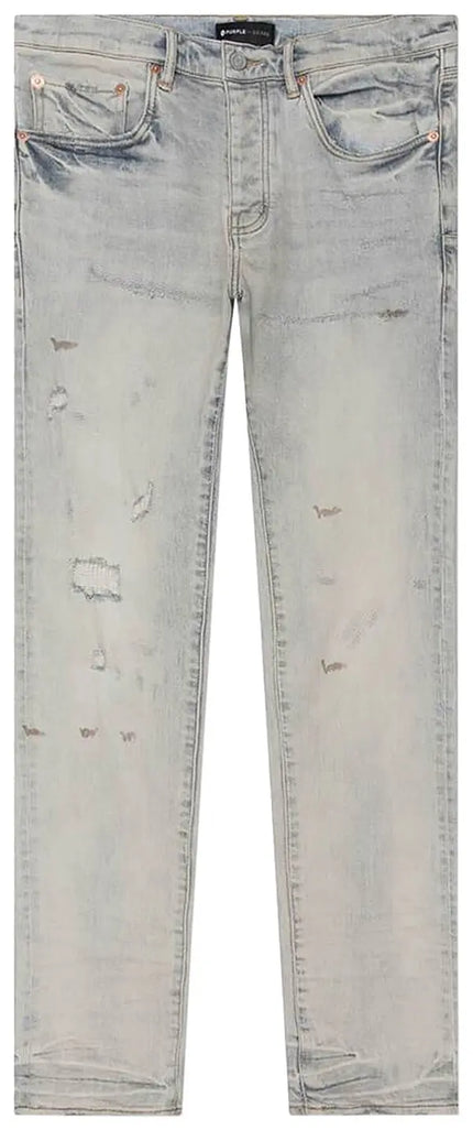 PURPLE BRAND Superlight Oil Repair Low Rise Skinny Jean Grey