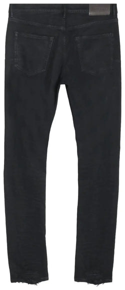 PURPLE BRAND Oil Spill Low Rise Skinny Jean Black
