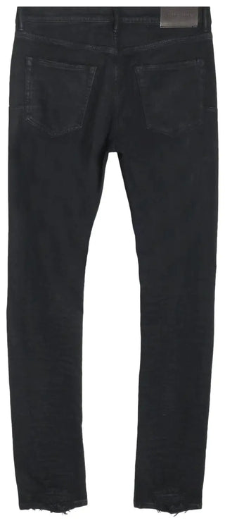 PURPLE BRAND Oil Spill Low Rise Skinny Jean Black