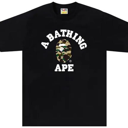 BAPE 1st Camo College Tee 'Black/Yellow'