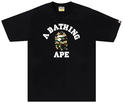 BAPE 1st Camo College Tee 'Black/Yellow'
