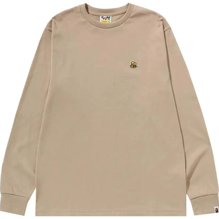 BAPE Bee One Point Long-Sleeve Tee 'Beige'