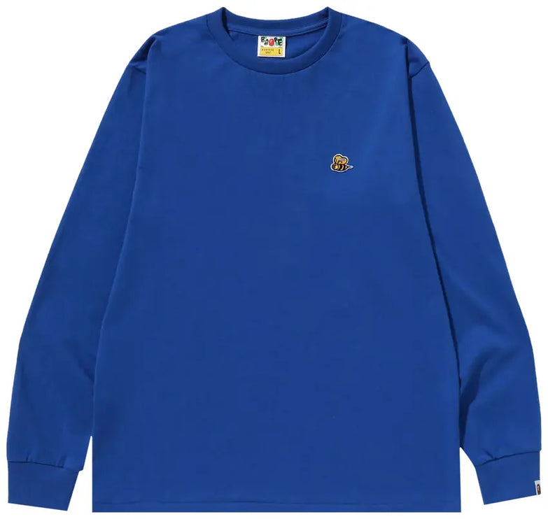 BAPE Bee One Point Long-Sleeve Tee 'Blue'