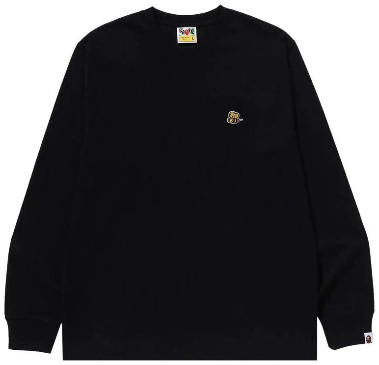 BAPE Ape Head One Point Long-Sleeve Tee 'Black'