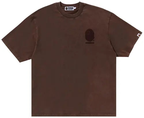 BAPE Ape Head One Point Acid Wash Relaxed Fit Tee 'Brown'