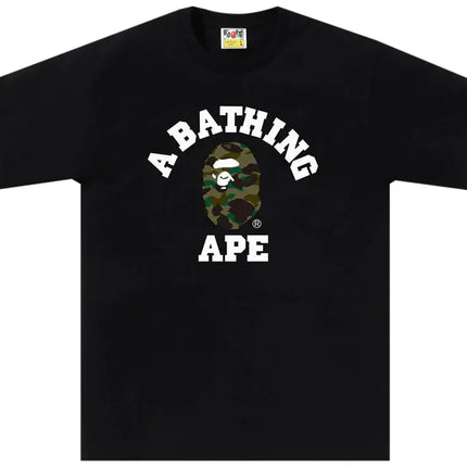 BAPE 1st Camo College Tee 'Black/Green'