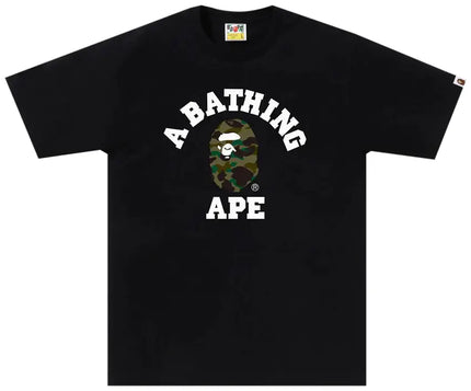 BAPE 1st Camo College Tee 'Black/Green'