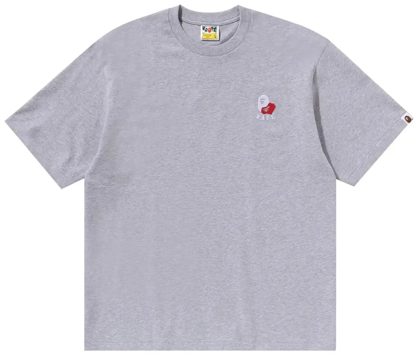 BAPE Ape Head 2 Point Relaxed Fit Tee 'Grey'