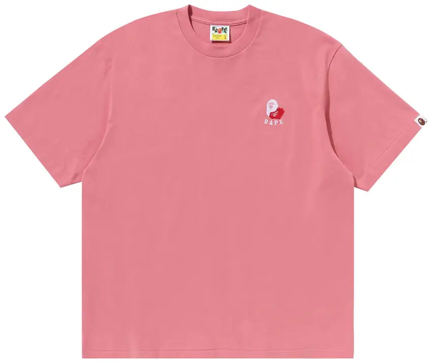 BAPE Ape Head 2 Point Relaxed Fit Tee 'Pink'