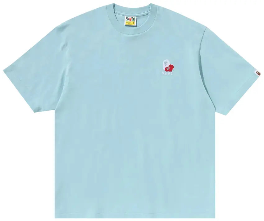 BAPE Ape Head 2 Point Relaxed Fit Tee 'Sax'