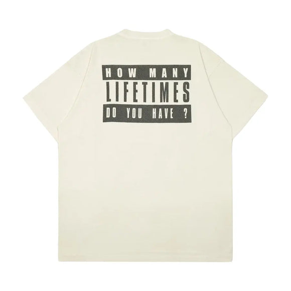 Saint Michael Denim Tears Lives Crew Tee White