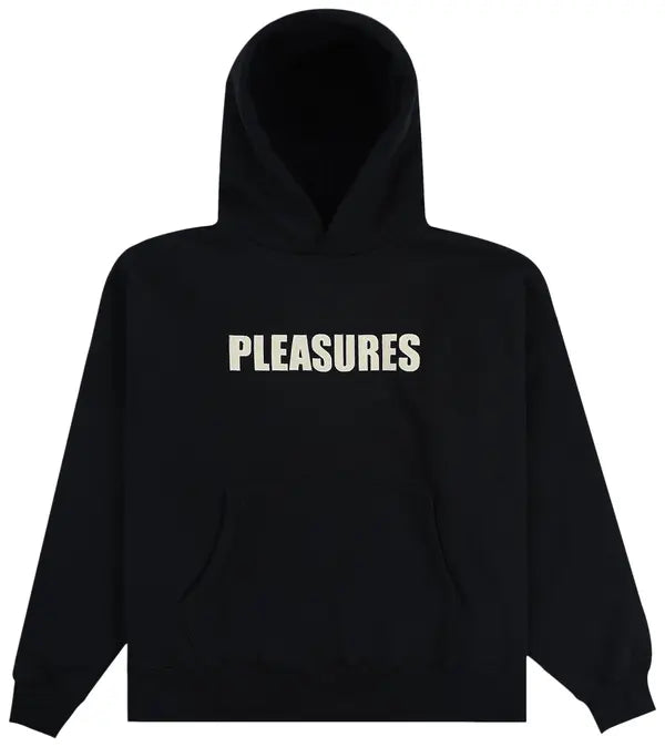 Pleasures Wave Quilted Hoodie 'Black'