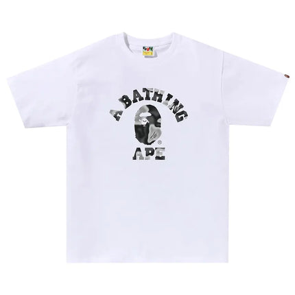 BAPE Liquid Camo College Tee 'White/Black'