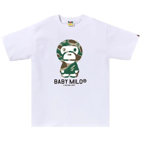 BAPE Liquid Camo Baby Milo Tee 'White/Olive Drab'