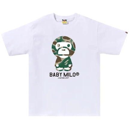 BAPE Liquid Camo Baby Milo Tee 'White/Olive Drab'