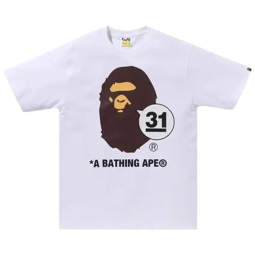 BAPE A Bathing Ape 31st Anniv. Ape Head Tee 'Wihte'