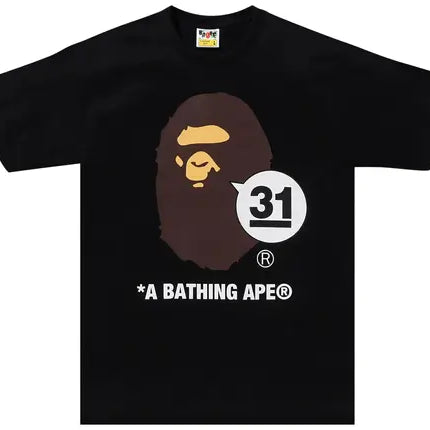 BAPE A Bathing Ape 31st Anniv. Ape Head Tee - black