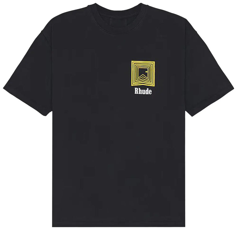 Rhude Chevron Logo Repeat Tee 'Vintage Black'