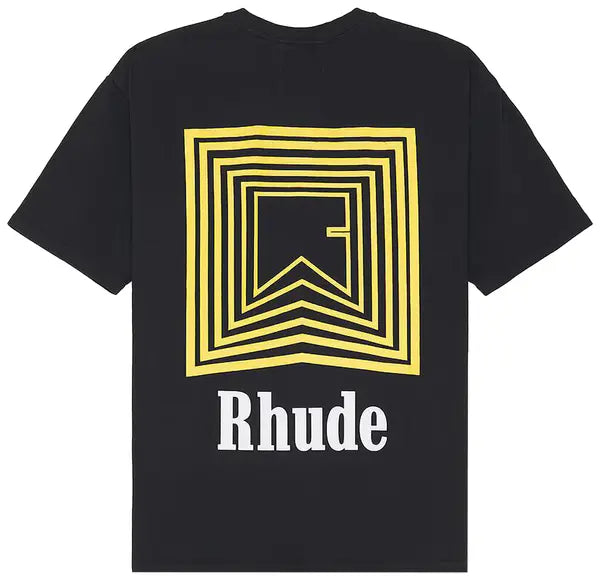 Rhude Chevron Logo Repeat Tee 'Vintage Black'