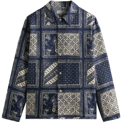 Kith Silk Twill Boxy Collared Overshirt 'Vista'