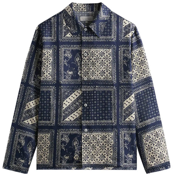 Kith Silk Twill Boxy Collared Overshirt 'Vista'